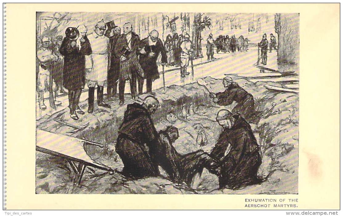 Militaria WW1 - Exhumation Of The Aerschot Martyrs, Illustrateur Louis Raemaekers, Politique Patriotique - Guerre 1914-18