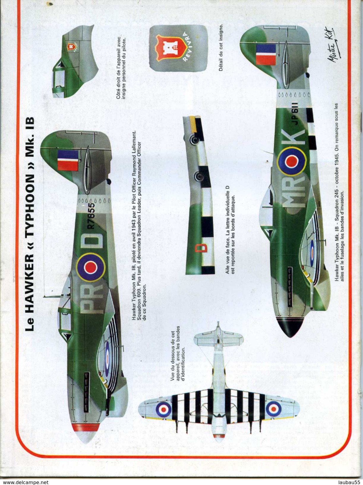 Modélisme AERONAUTIQUE MILITAIRE LE HAWKER TYPHOON MK IB - Autres & Non Classés