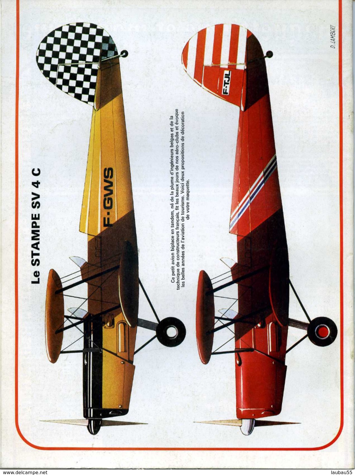 Modélisme AERONAUTIQUE LE STAMPE SV 4 C - Autres & Non Classés