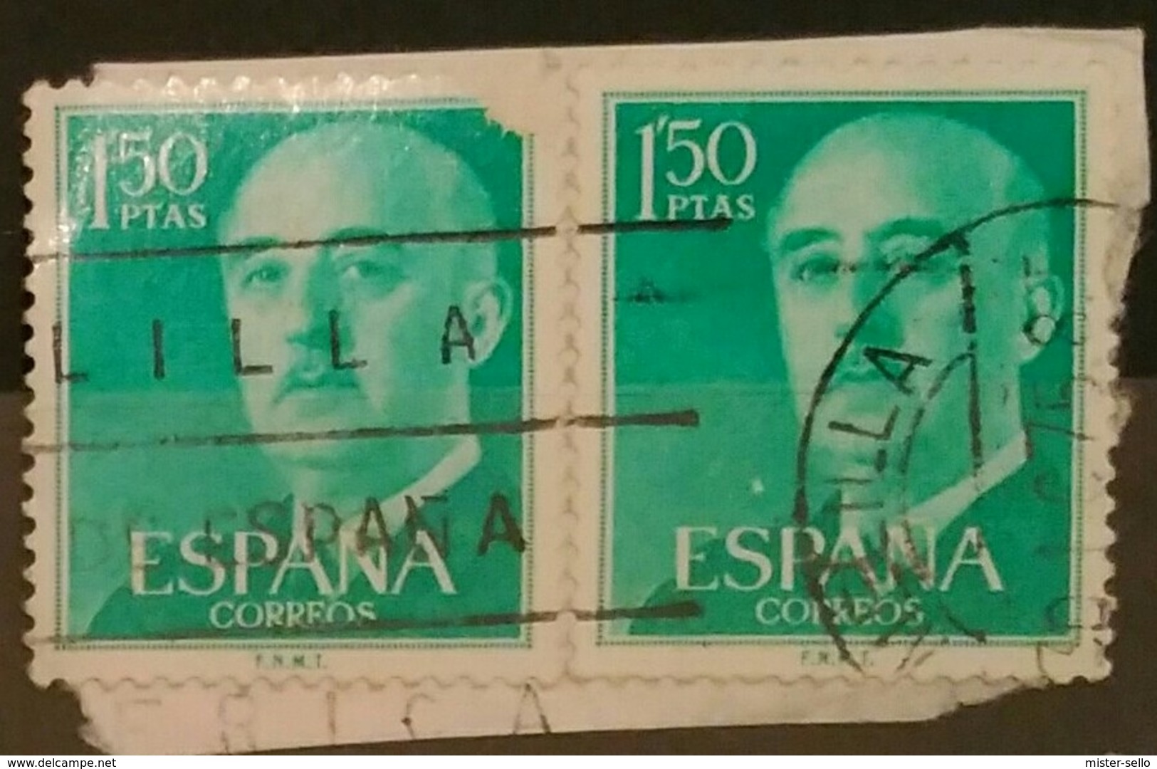 ESPAÑA 1955- 1956. FRANCO. FECHADOR MELILLA. USADO - USED. - Usados