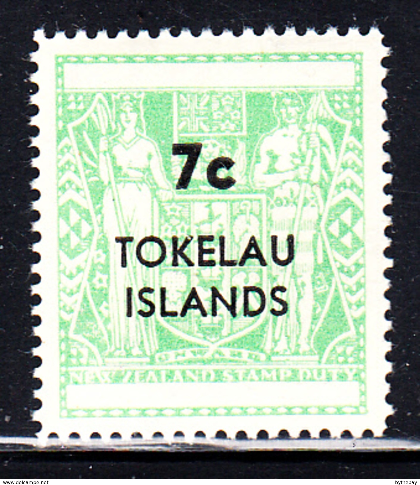 Tokelau MNH Scott #14 7c Surcharge On New Zealand Postal-Fiscal Coat Of Arms 1967 - Tokelau