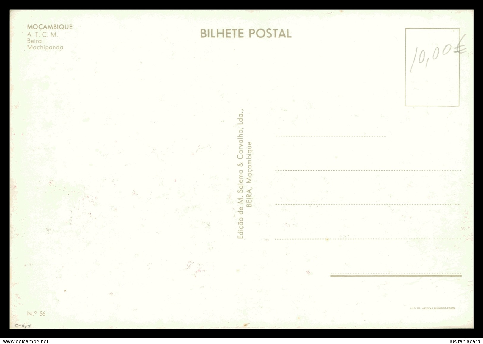 BEIRA - Machipanda (Ed. M. Salema & Carvalho Lda. Nº 56)  Carte Postale - Mozambique