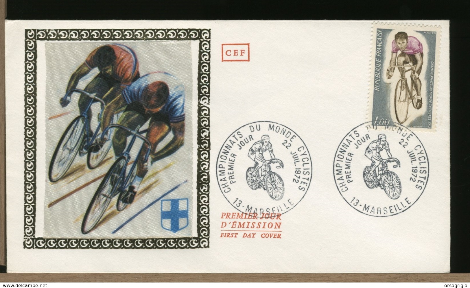 FRANCE - FDC - CAMPIONATI DEL MONDO CICLISMO '72  - MARSEILLE - Ciclismo