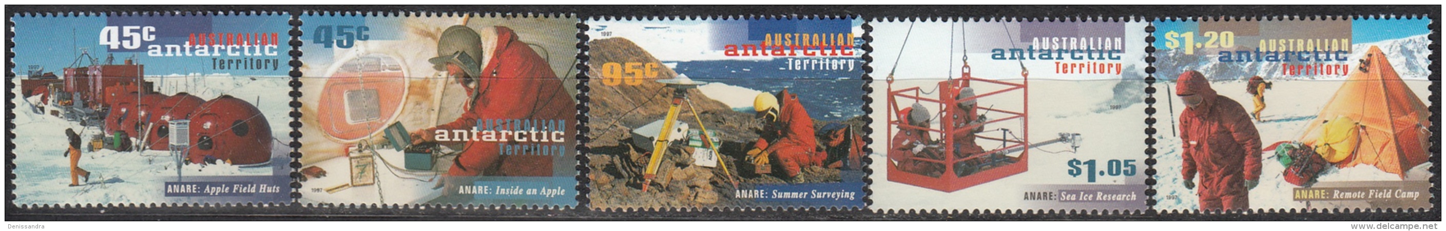 Australian Antarctic Territory 1997 Michel 110 - 114 Neuf ** Cote (2005) 9.00 Euro 50 Ans ANARE - Neufs