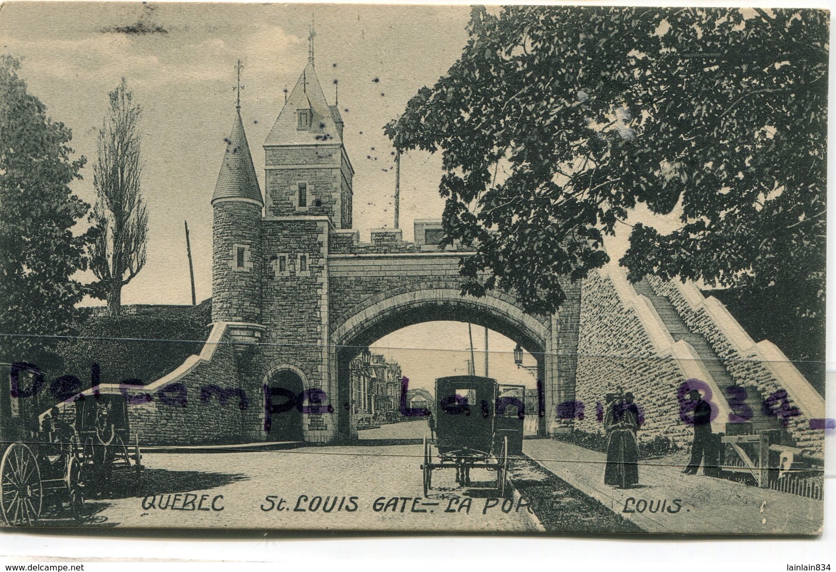 -  QUEBEC - St LOUIS GATE - La Porte, Fiacre, écrite, AncienneTBE, Scans. . - Québec - Château Frontenac