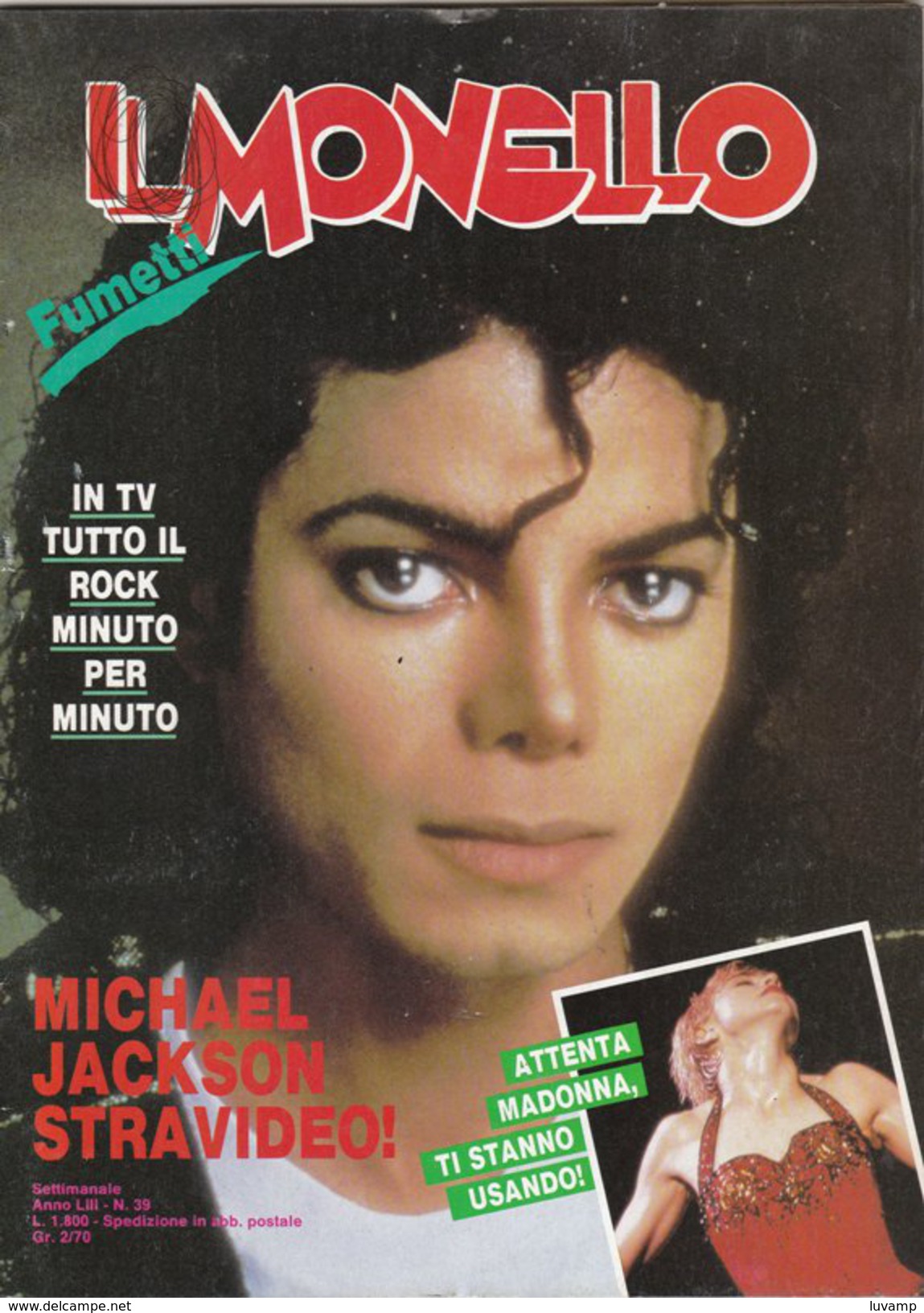 MADONNA + M. JACKSON  Copertina IL MONELLO - N  39   (41010) - Prime Edizioni