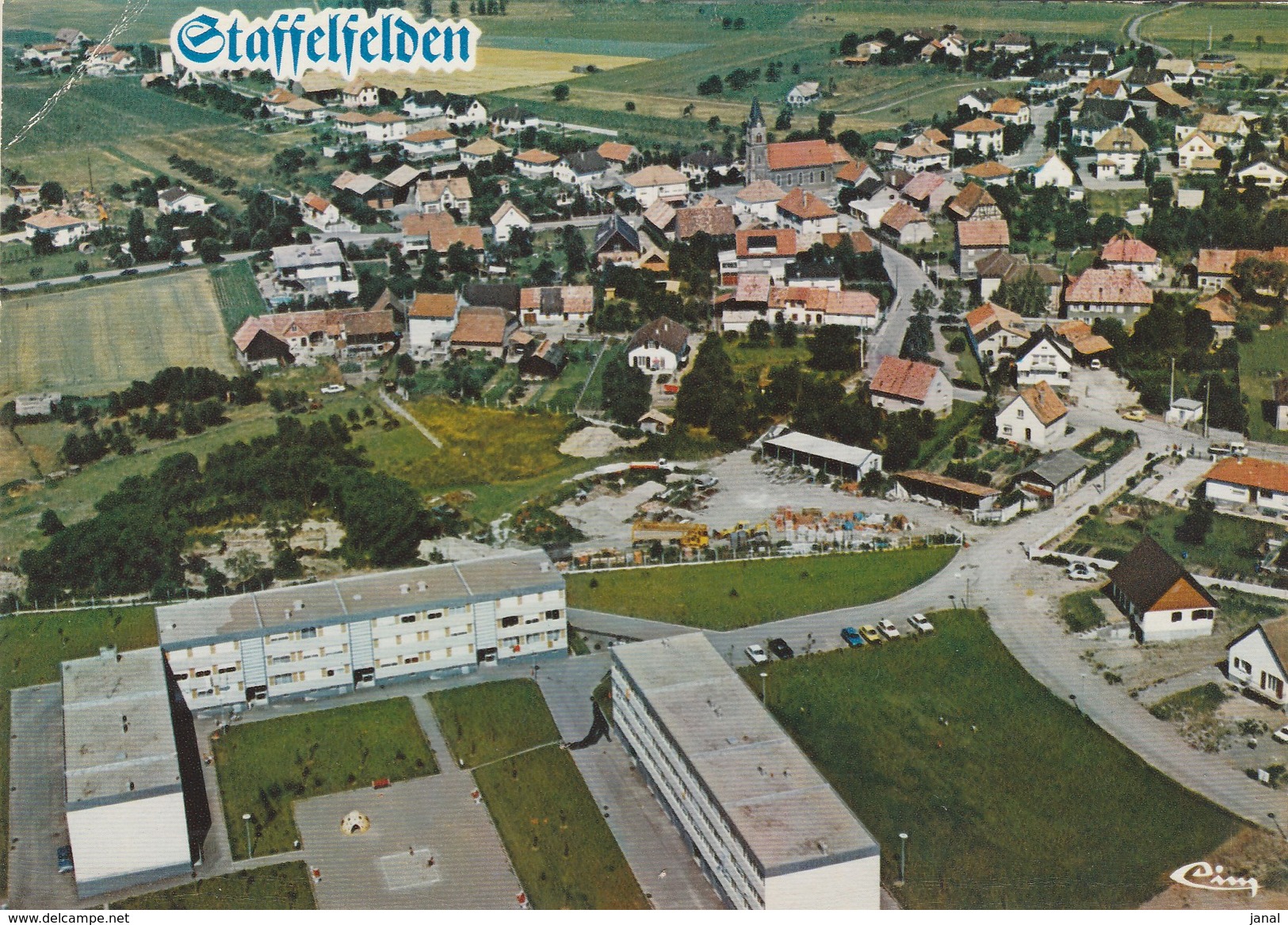 68 - STAFFELDEN PRES WITTELSHEIM - VUE AERIENNE - Autres & Non Classés