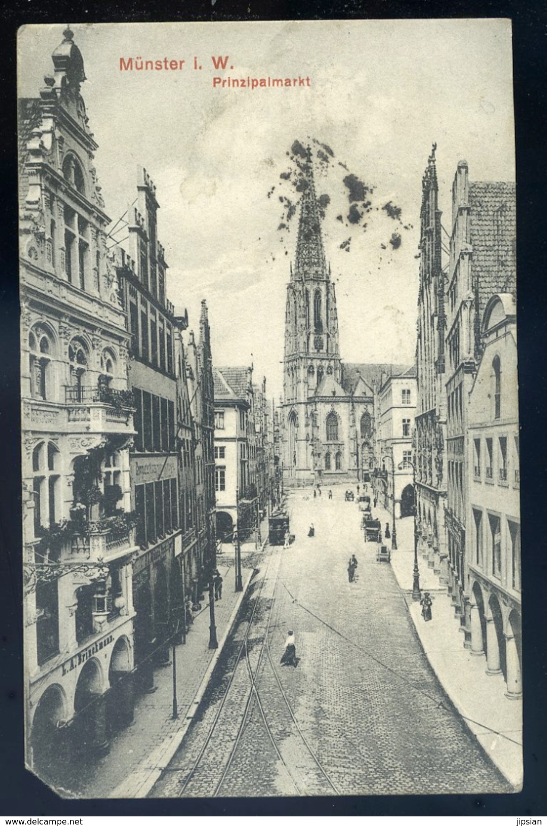 Cpa Allemagne Münster I.w. Prinzipalmarkt -- Au Dos Cachet JIP90ter - Muenster