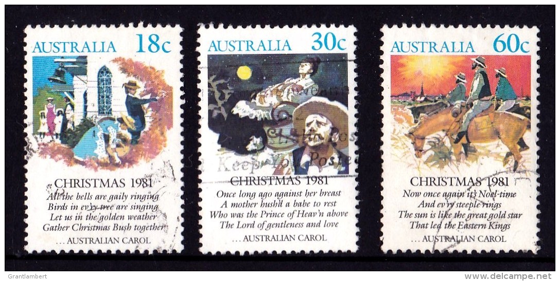 Australia 1981 Christmas Set Of 3 Used - - Used Stamps