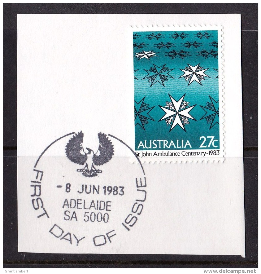 Australia 1983 St John Ambulance Centenary 27c First Day On Piece - - Used Stamps