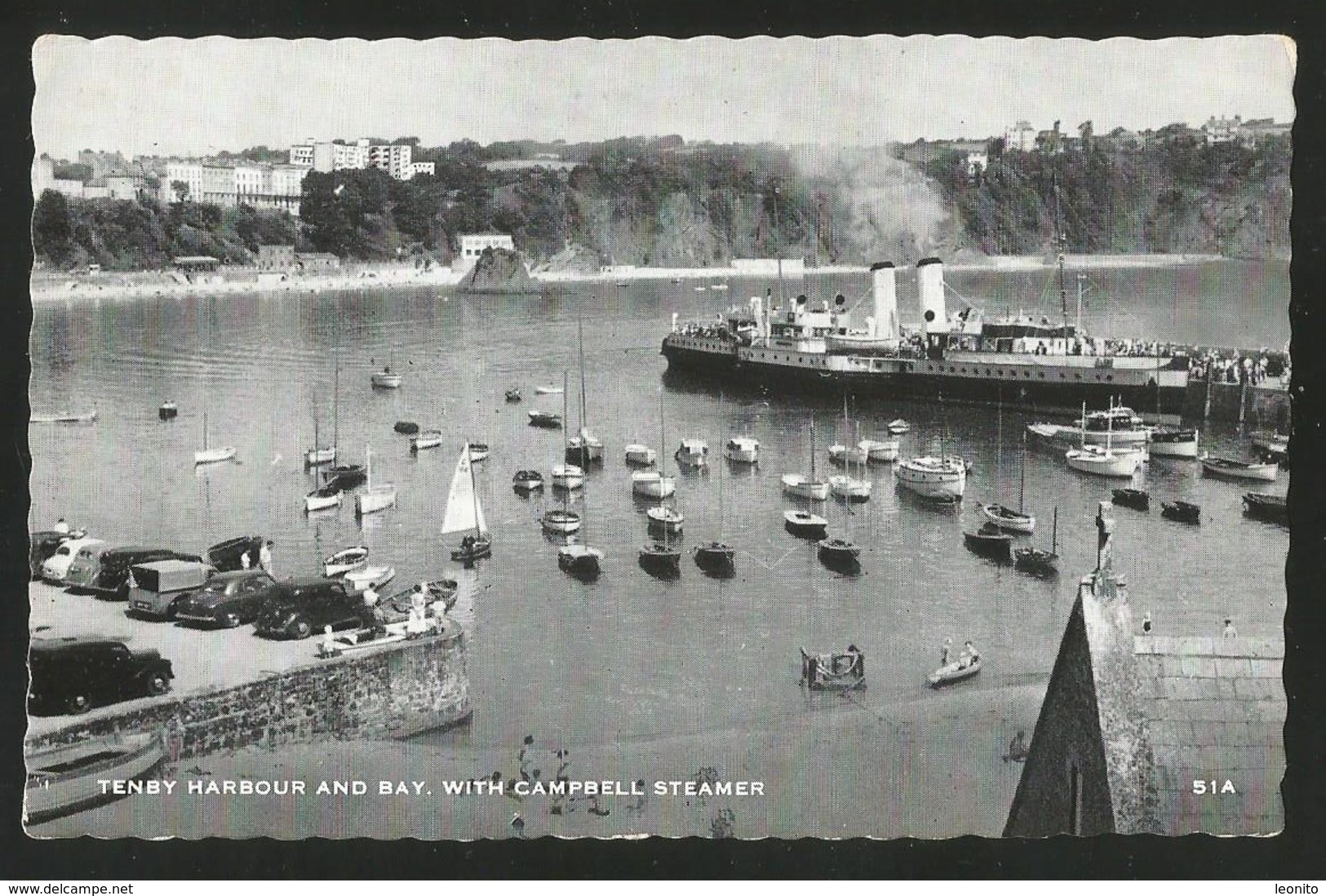 WALES Pembrokeshire TENBY Harbour And Bay With Campbell Steamer 1962 - Pembrokeshire
