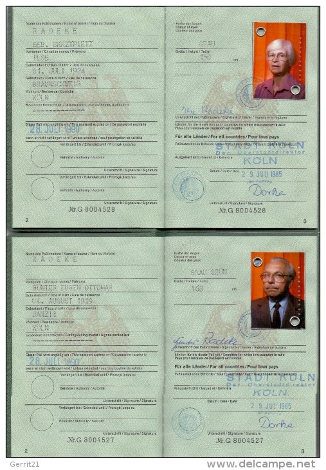 REISEPASS / PASSPORT - Deutschland, Ehepaar, DDR-Visa, Komplett, + Schwerbehindertenausweis 2003 - Historische Dokumente