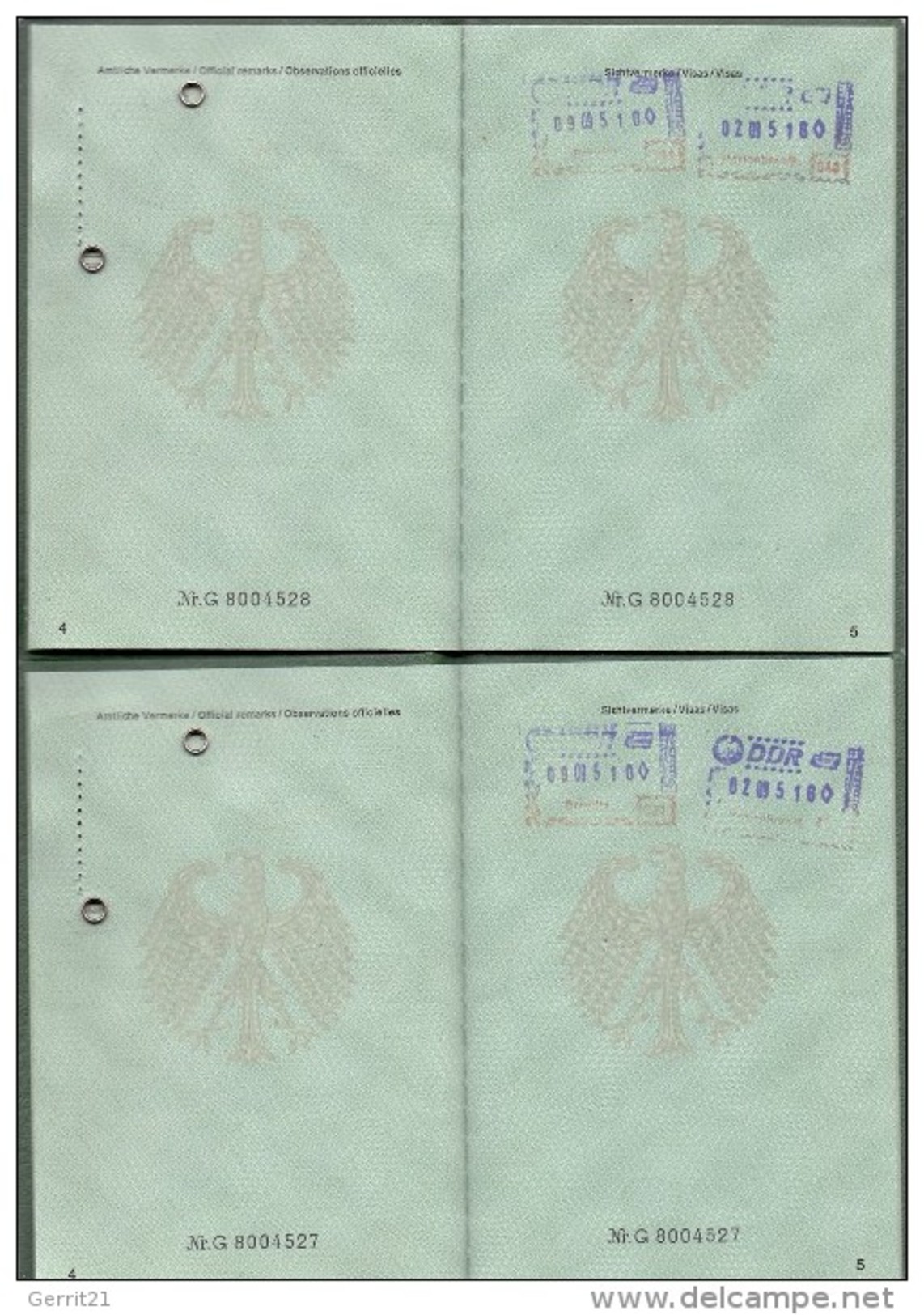 REISEPASS / PASSPORT - Deutschland, Ehepaar, DDR-Visa, Komplett, + Schwerbehindertenausweis 2003 - Historische Dokumente