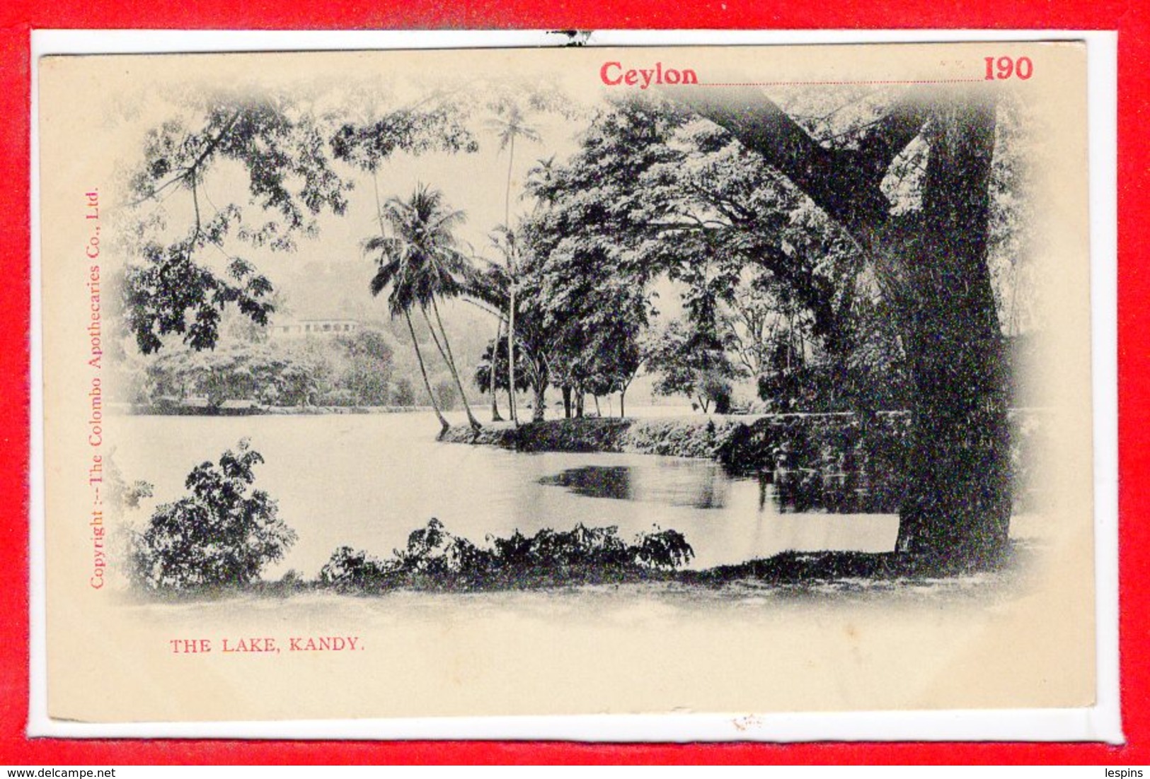 ASIE - SRI LANKA - CEYLON -- KANDY - The Lake - Sri Lanka (Ceylon)
