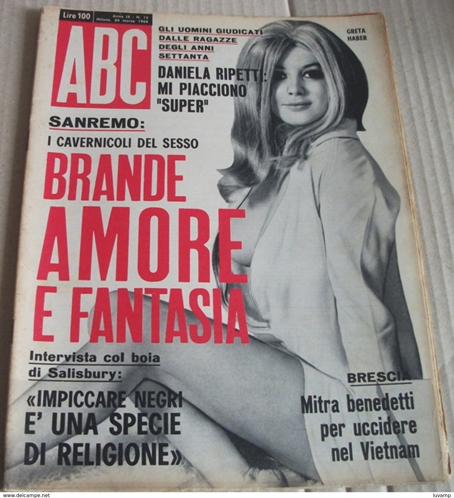 ABC- ATTUALITà E COSTUMI - N. 12 DEL 24 MAR. 1968 (240914) - Premières éditions