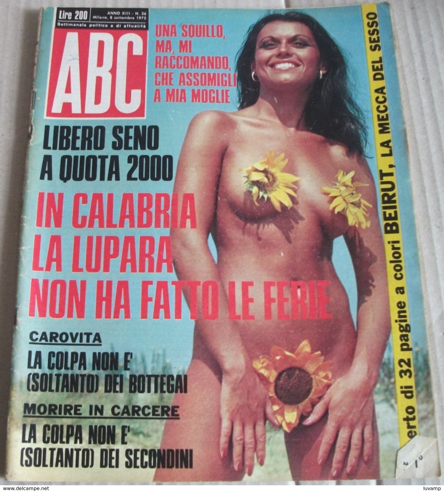 ABC- ATTUALITà E COSTUMI - N. 36 DEL 8 SETT. 1972 (240914) - First Editions