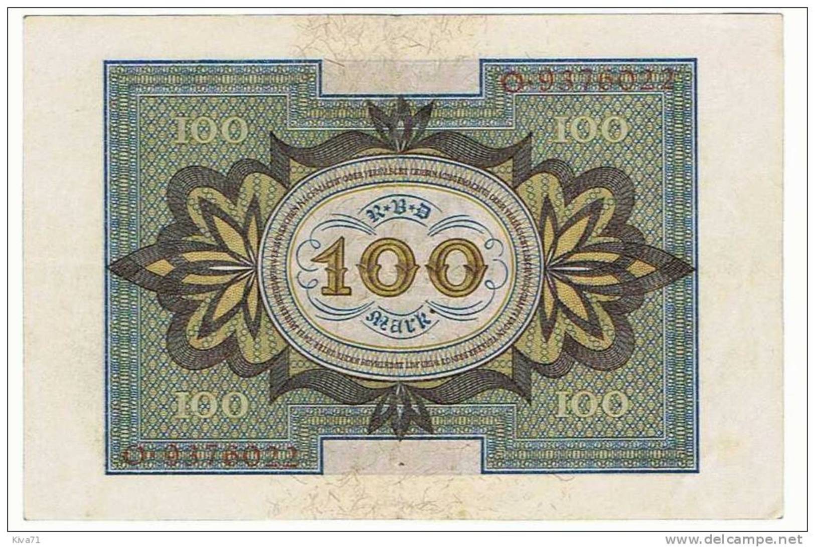 100 Mark " Allemagne" SUP 1 Novembre 1920   Bc 6 - 100 Mark