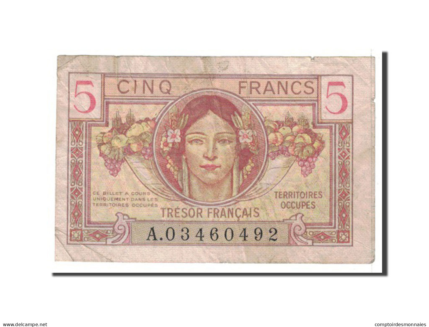 Billet, France, 5 Francs, 1947, Undated, TB+, Fayette:VF 29.1, KM:M6a - 1947 French Treasury