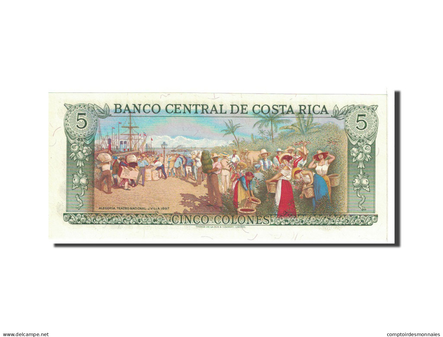 Billet, Costa Rica, 5 Colones, 1989, 1989-10-04, KM:236d, NEUF - Costa Rica