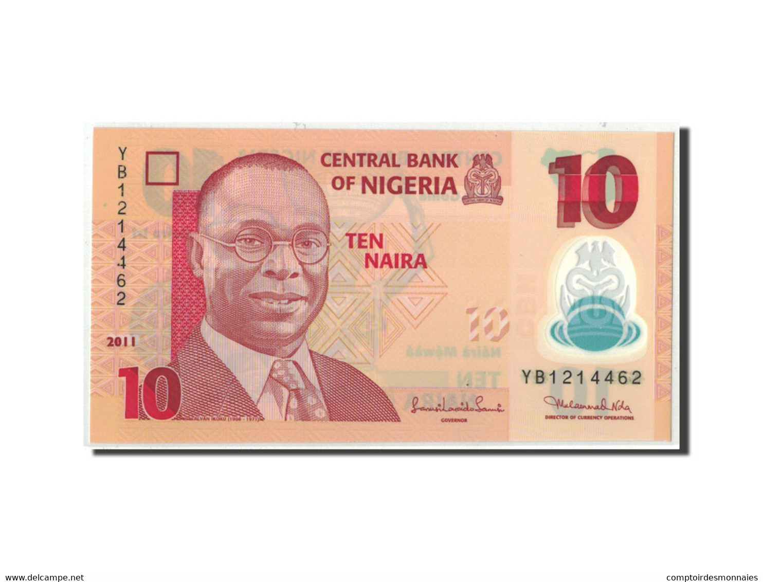 Billet, Nigéria, 10 Naira, 2011, KM:39c, NEUF - Nigeria