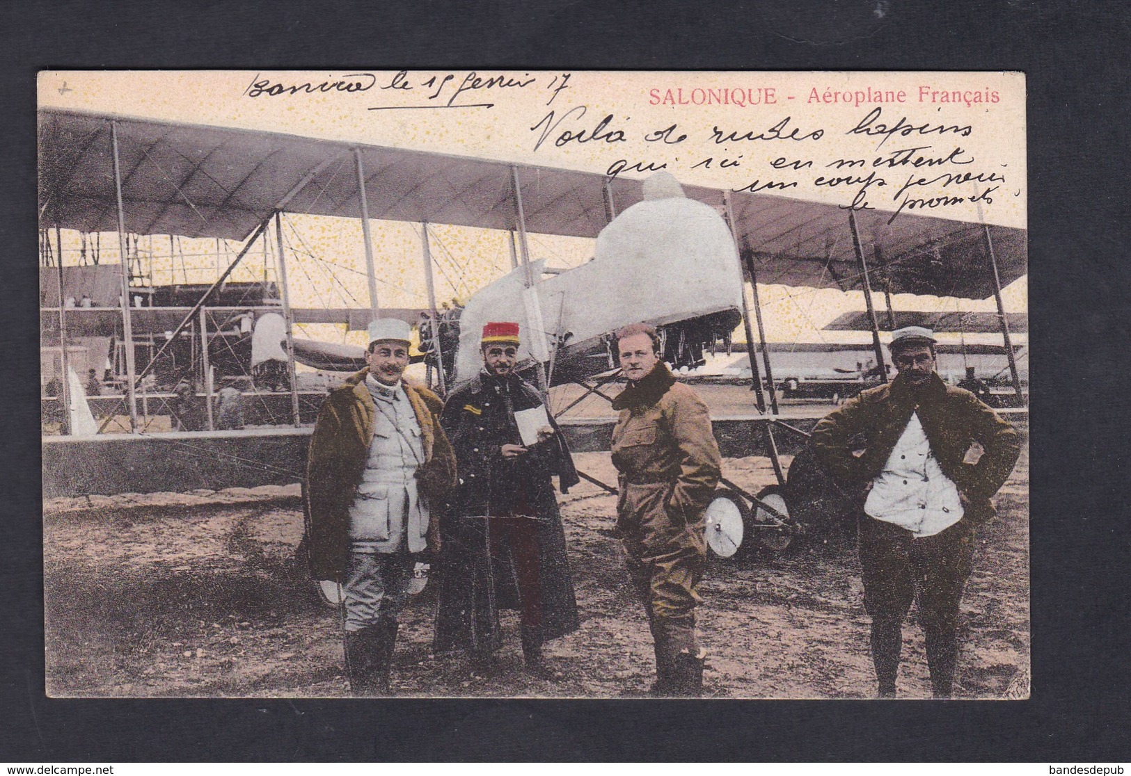 Prix Fixe Guerre 1914-1918 Salonique Aeroplane Francais ( Animée Avion ) - Guerre 1914-18