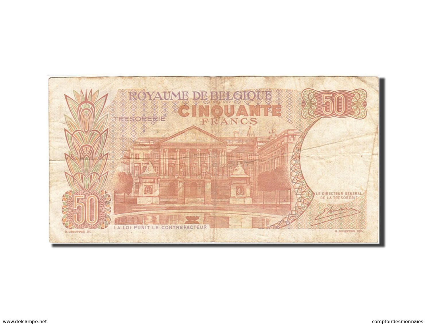Billet, Belgique, 50 Francs, 1964-1966, 1966-05-16, KM:139, B - 50 Francos