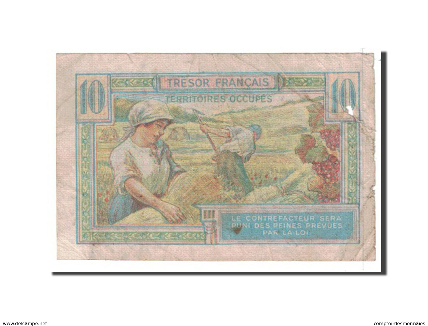 Billet, France, 10 Francs, 1947, Undated, TB, Fayette:vF 30.1, KM:M7a - 1947 French Treasury