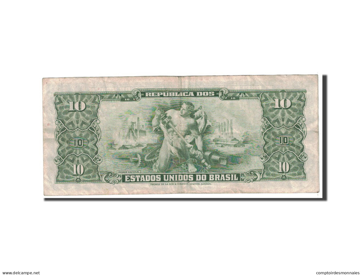 Billet, Brésil, 10 Cruzeiros, 1953, Undated, KM:159e, TTB - Brésil