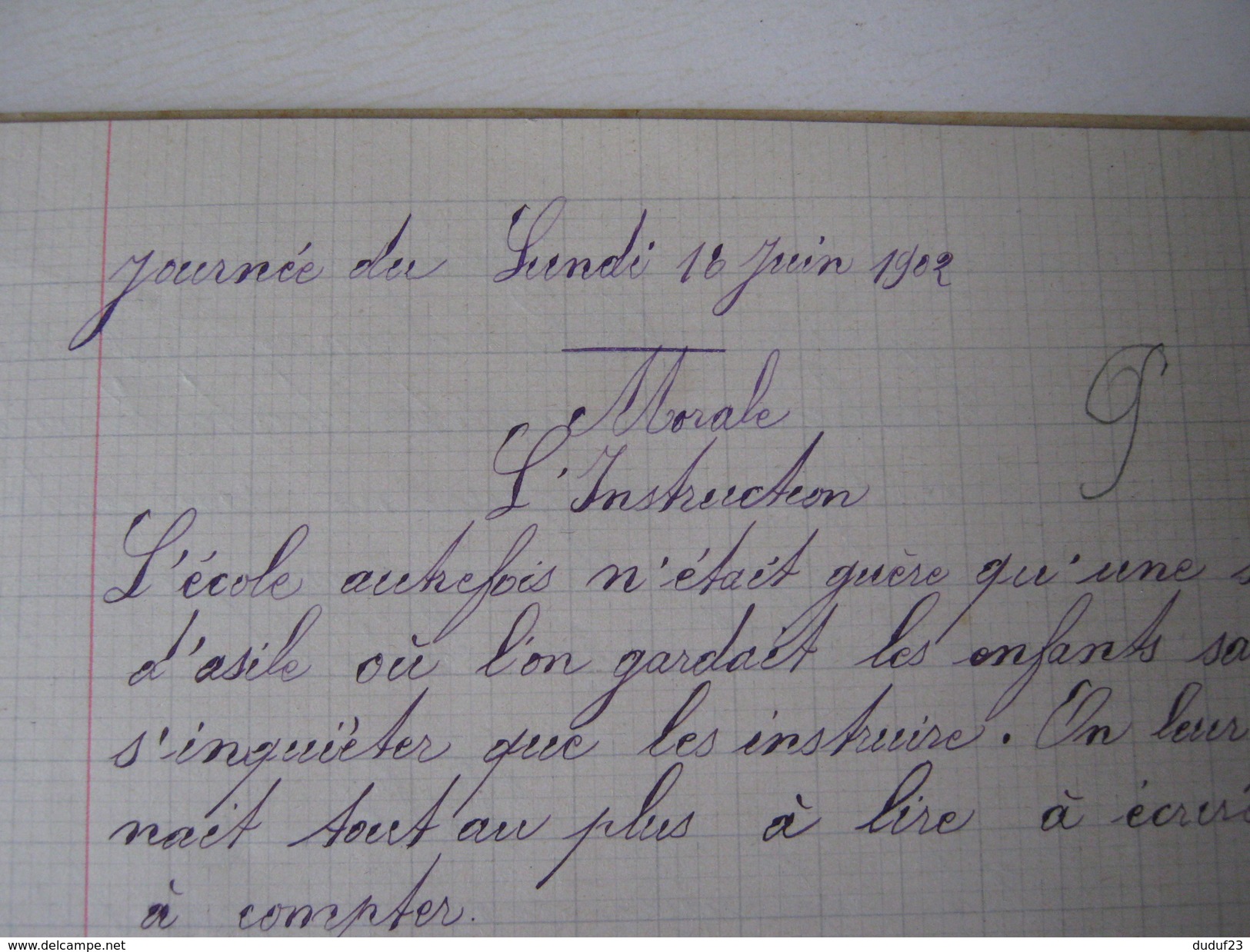 CAHIER ECOLE 1902 ENTIEREMENT ECRIT MADAME VIGEE-LEBRUN Imp DUPONT - Graveur REYMOND SC - LITHO Ch CLERICE - Kids