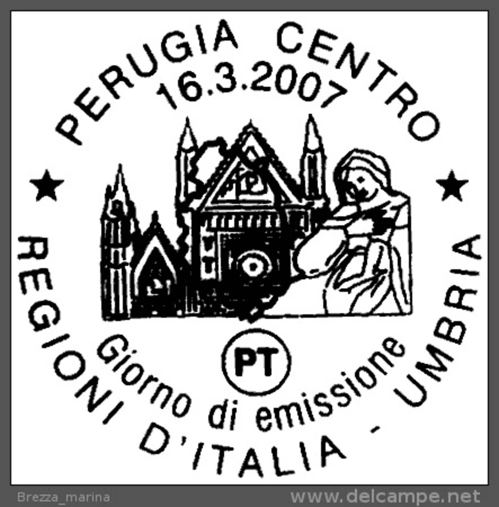 ITALIA - Usato - 2007 - Regioni D´Italia - 0.60 - Umbria - Duomo Di Orvieto - Facciata - Annunciazione - 2001-10: Usati