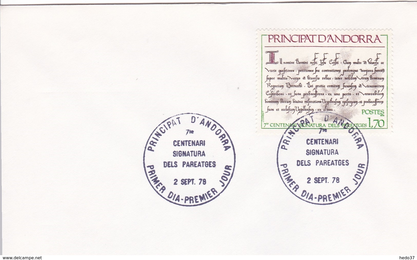 Andorre - Enveloppe - Oblitération - Covers & Documents