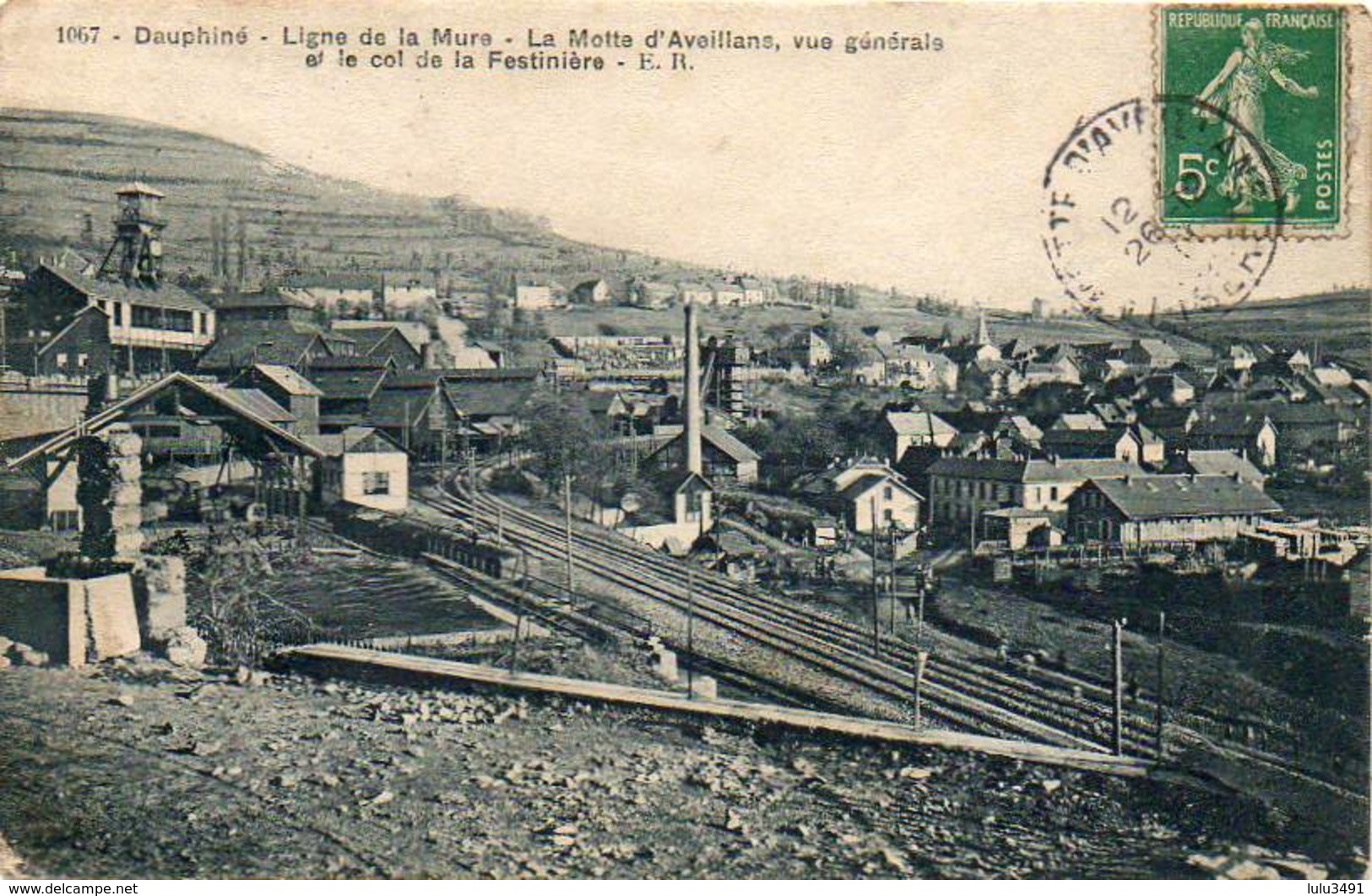 CPA - MOTTE-d'AVEILLANS (38) - Aspect De La Ligne De La Mure, Des Usines Et Du Bourg En 1911 - Motte-d'Aveillans