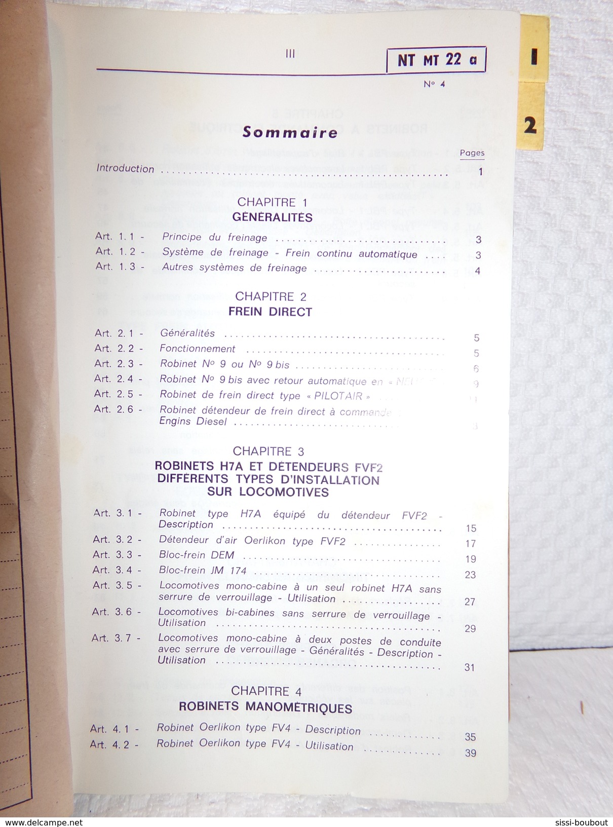 SNCF - RARE "Manuel Du Frein//Description Des Appareils De Frein Continu De 1968 - N°4 - Notice Technique - SNCF - Ferrocarril