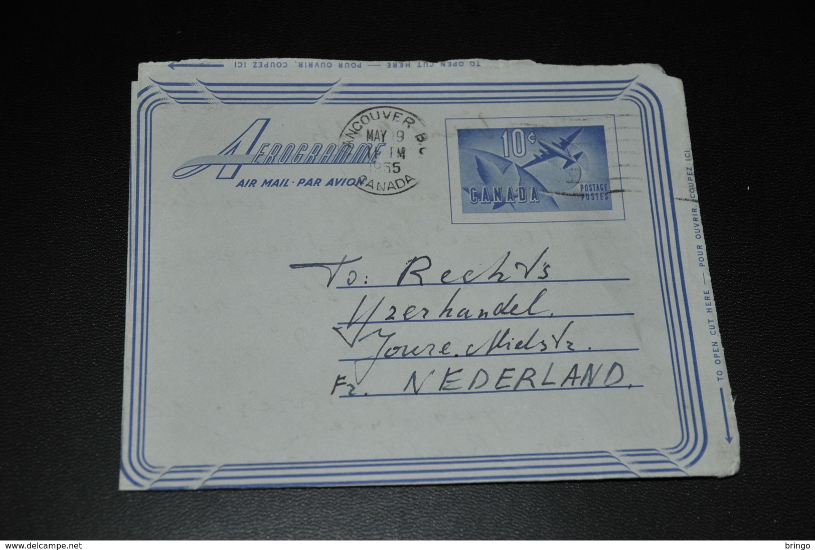 11- Aergramme Van Canada Naar Joure Nederland - Airmail