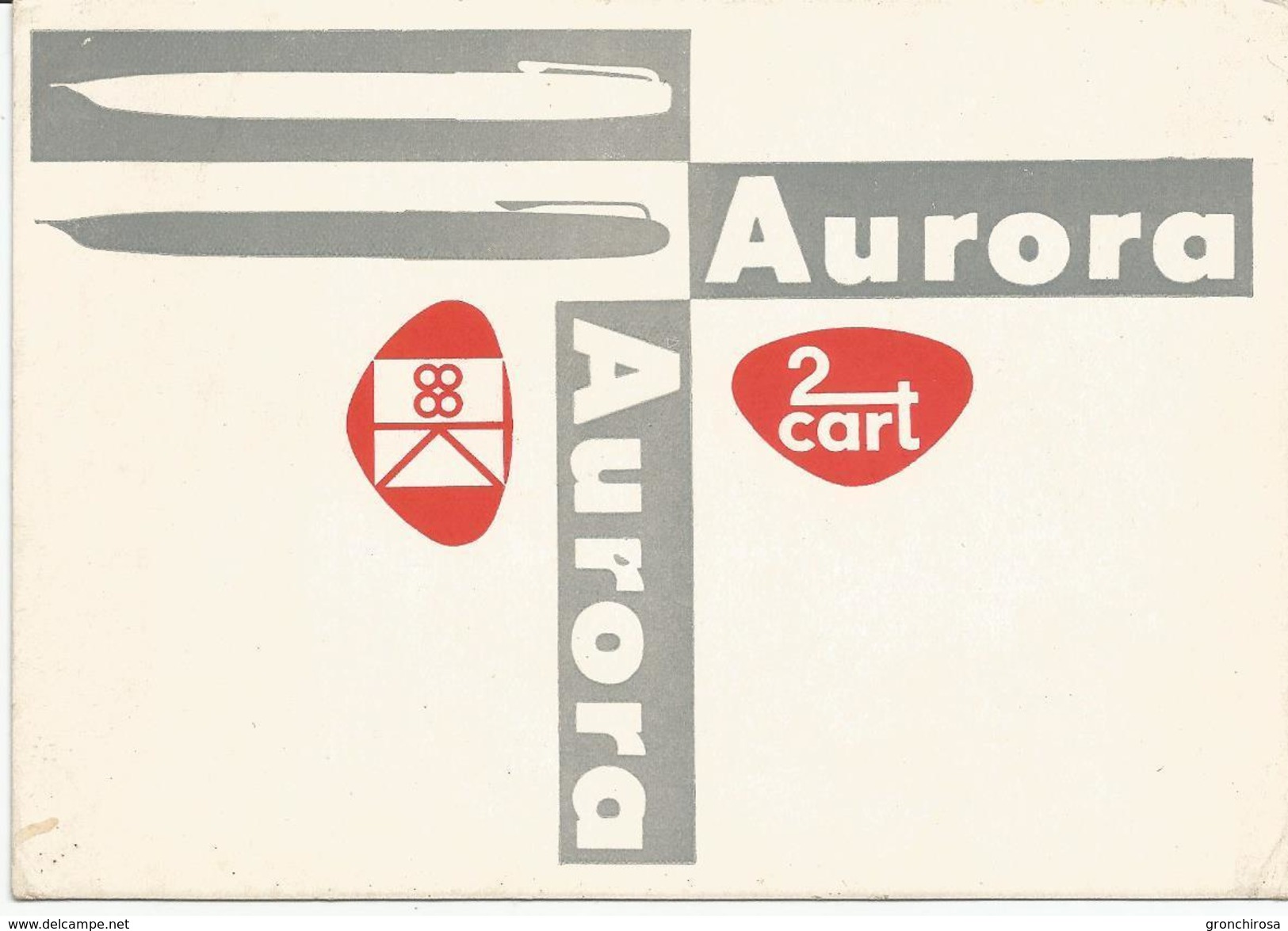 Aurora, Penne Stilografiche, Carta Assorbente Pubblicitaria Cm. 10,50 X 15. - Cartoleria