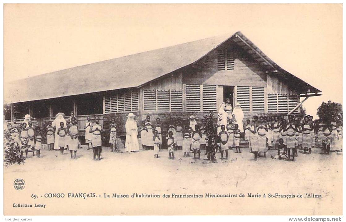 Congo Français - La Maison D'habitation Des Franciscaines Missionnaires De Marie à St-François-de-l'Alima - Französisch-Kongo