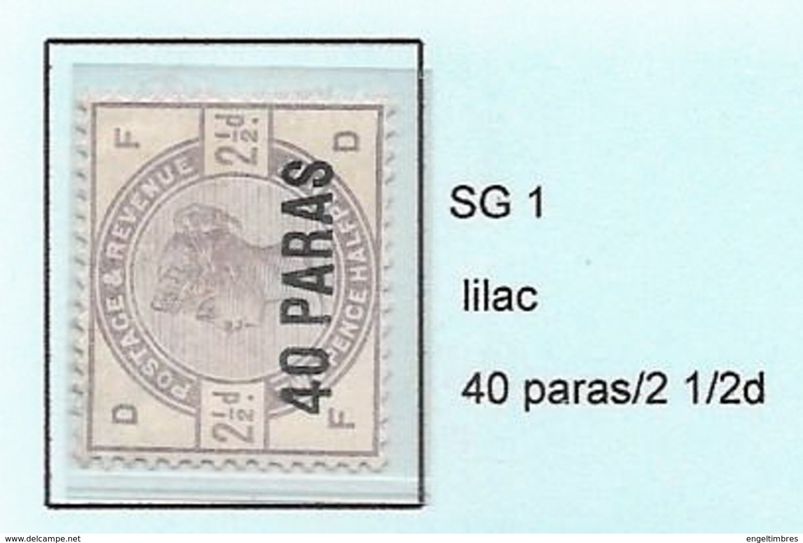 British LEVANT - Queen Victoria Stamp With Turkish Currency Overprint - 40 Paras - Britisch-Levant