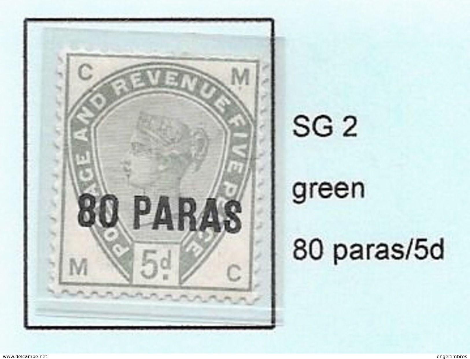 British LEVANT - Queen Victoria Stamp With Turkish Currency Overprint - 80 Paras - Britisch-Levant