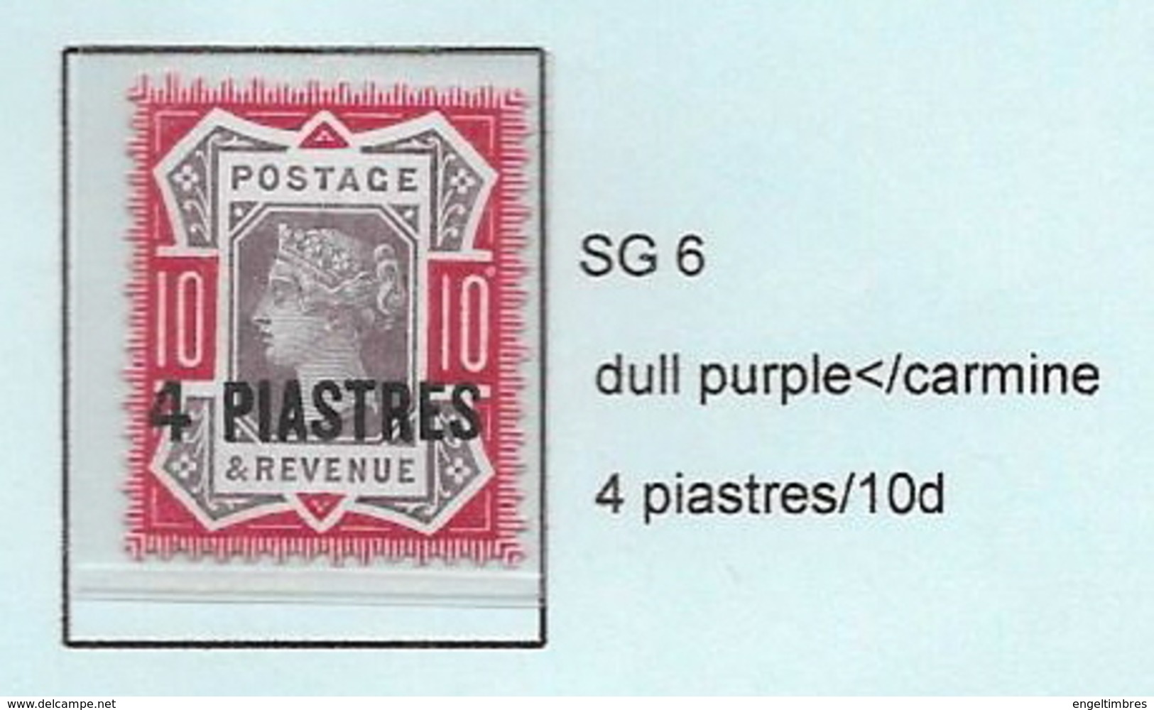 British LEVANT - Queen Victoria Stamp With Turkish Currency Overprint -  SG6  4 Piastres - Levant Britannique
