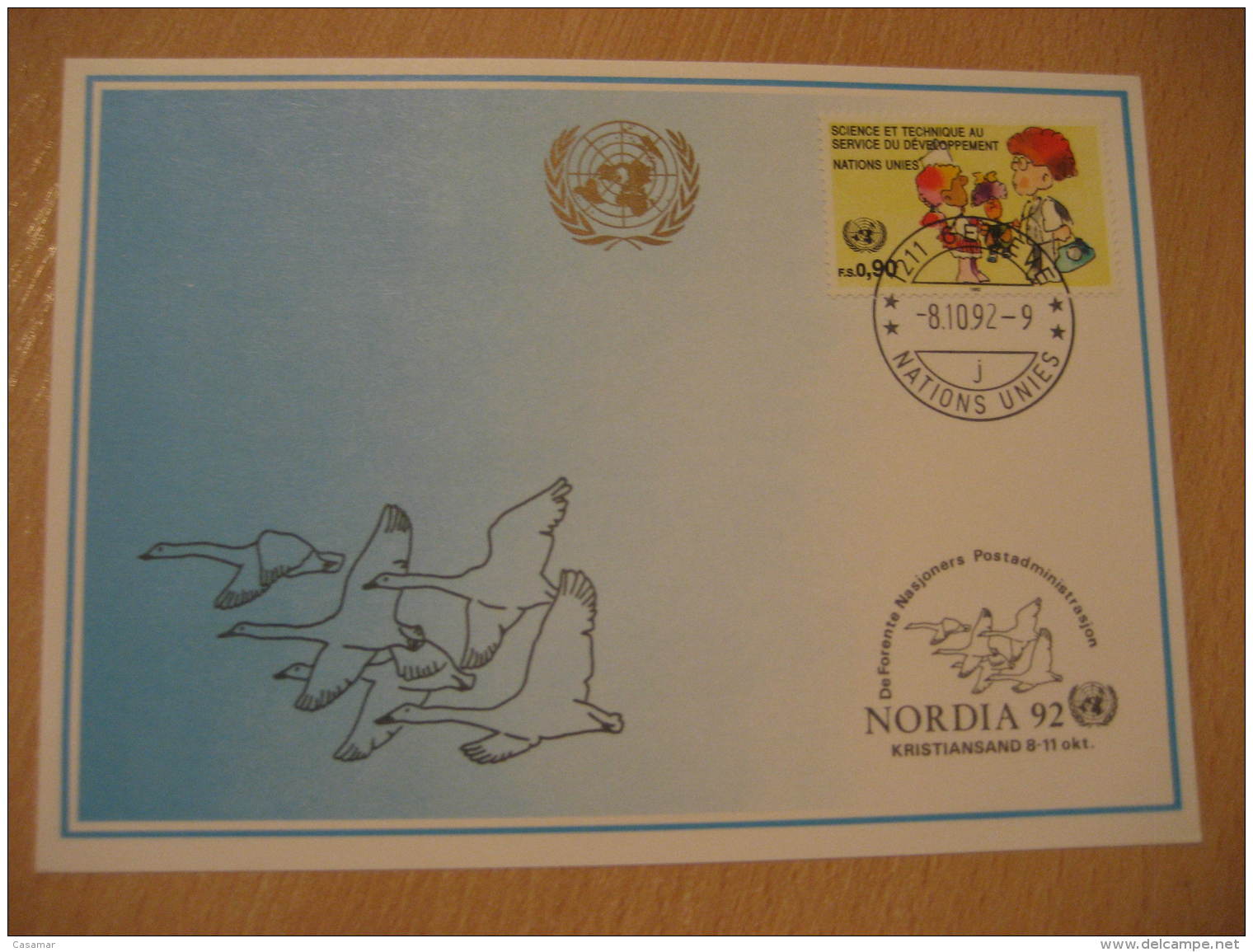 GEESE GANSO Poultry Duck Geneve 1992 Nordia 92 Card UN Switzerland - Ganzen