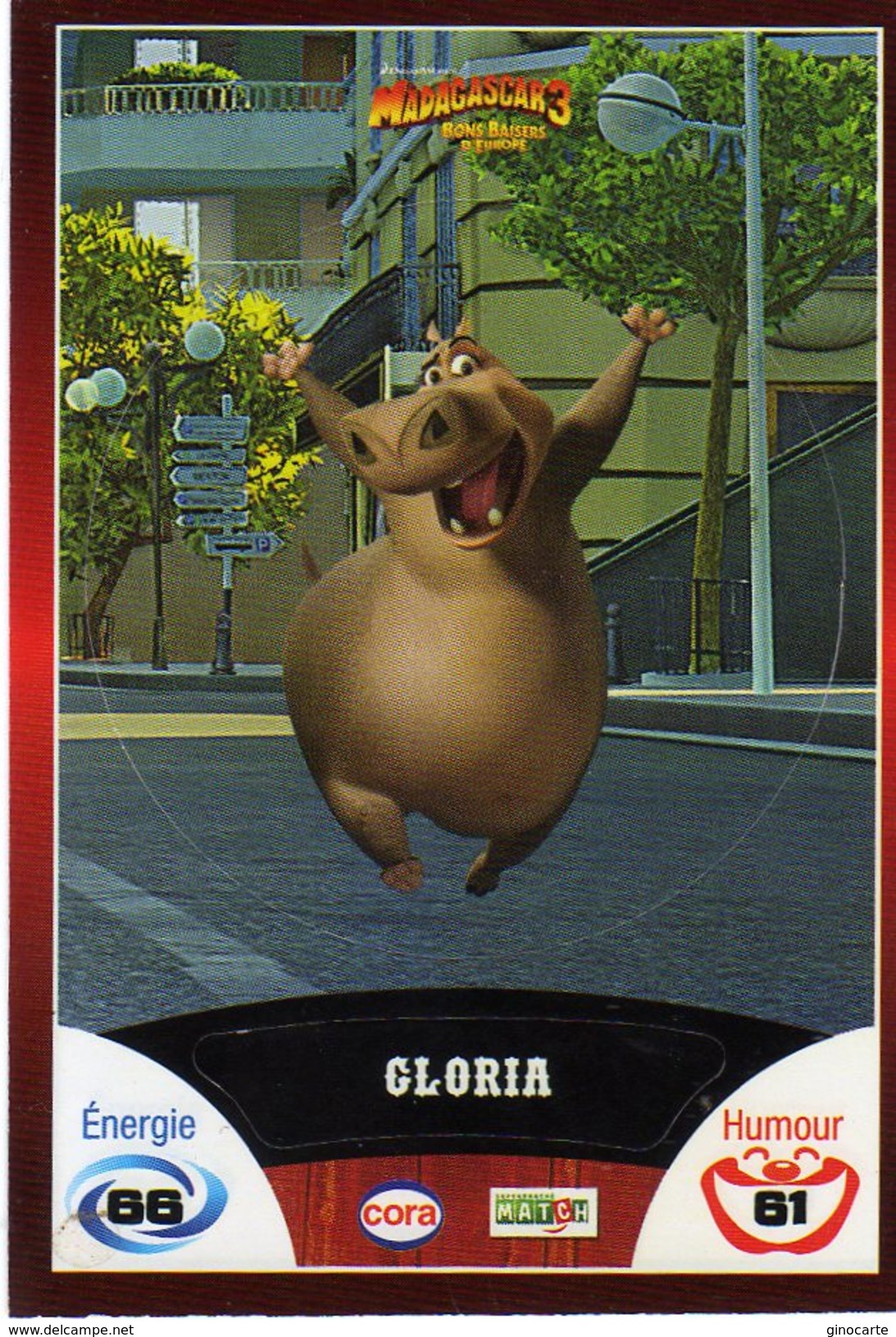 Carte Trading Card Disney Dreamworks Cora Madagascar 3 Gloria14/90 - Disney