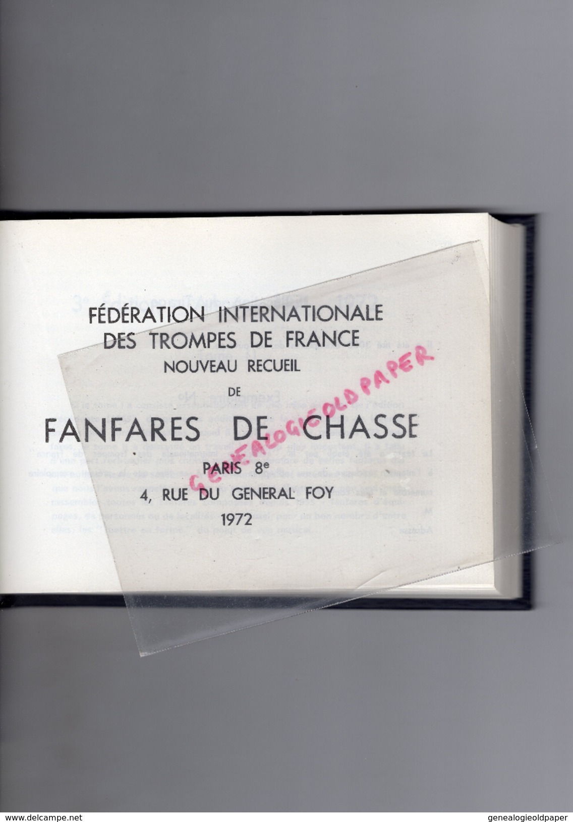 TROMPES DE CHASSE-NOUVEAU RECUEIL FANFARES CHASSE-1972 3E EDITION-TOME II-TIRAGE 3000 EX.-MARC THIBOUT-BARON KARL REILLE - Chasse/Pêche