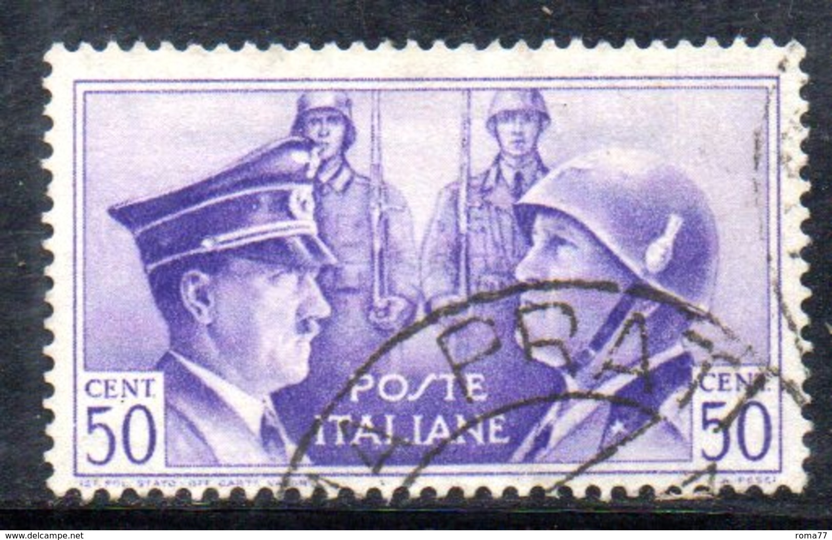 T2273 - REGNO 1941, Sassone N. 455 Usato. Hitler Mussolini - Usati