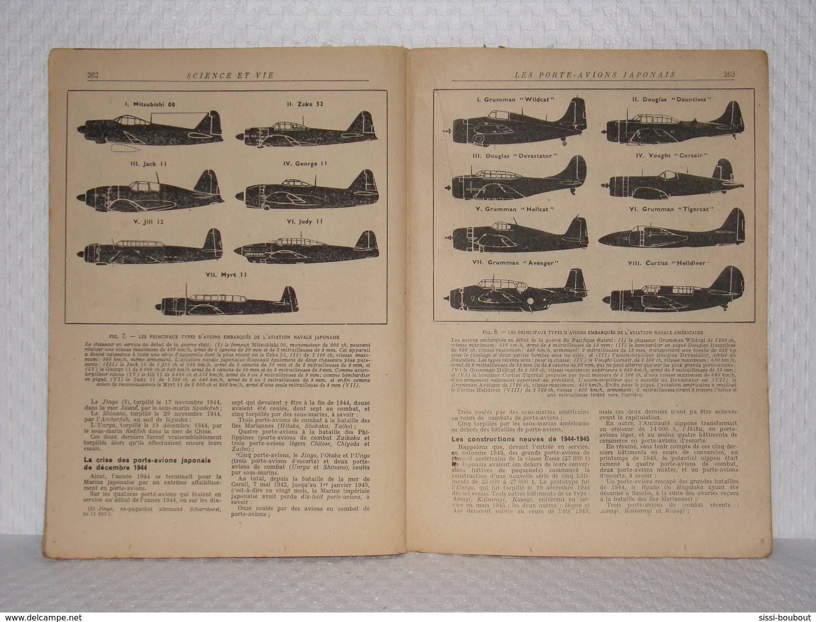 Aviation//Avion//Aéronotique//Porte-Avions Japonais - SCIENCE ET VIE - Revue Tome LXVIII - N°339 de Décembre 1945