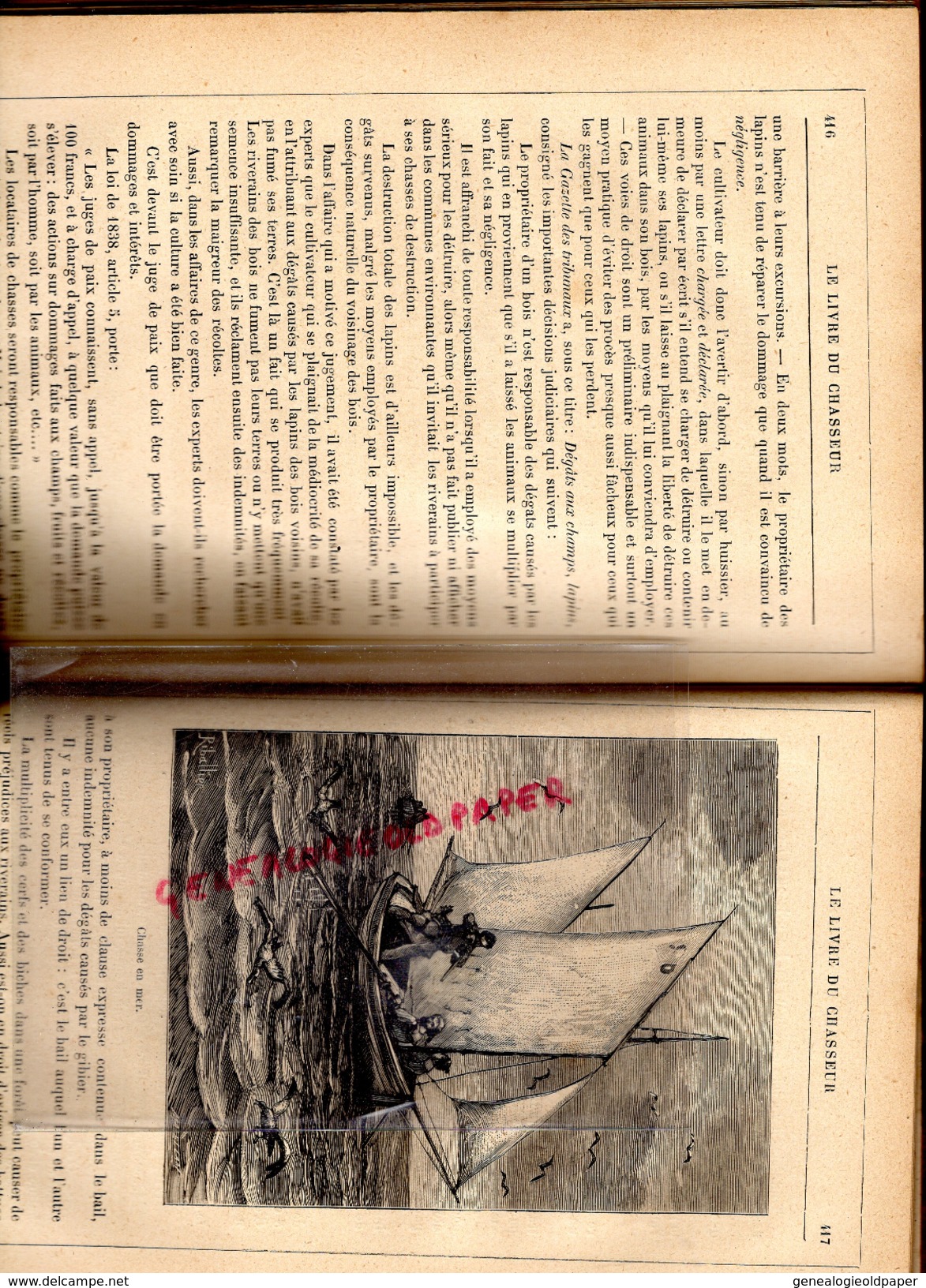 LE LIVRE DU CHASSEUR- CHASSE- CHARLES DIGUET- FAYARD PARIS 1881- DESSINS DE RIBALLIER- RELIURE CUIR