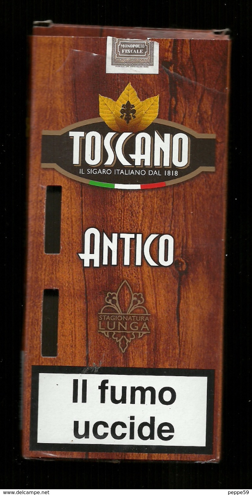 Tabacco Pacchetto Di Sigari Italia - 5 Toscano Antico  - Tobacco-Tabac-Tabak-Tabaco - Empty Cigarettes Boxes