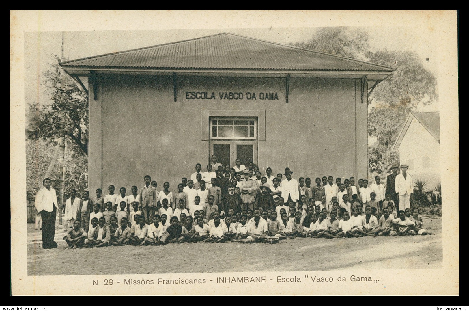 INHAMBANE - ESCOLAS - Missões Franciscanas- Escola "Vasco Da Gama" ( Ed.M.F.P De Moçambique Nº 29) Carte Postale - Mozambique