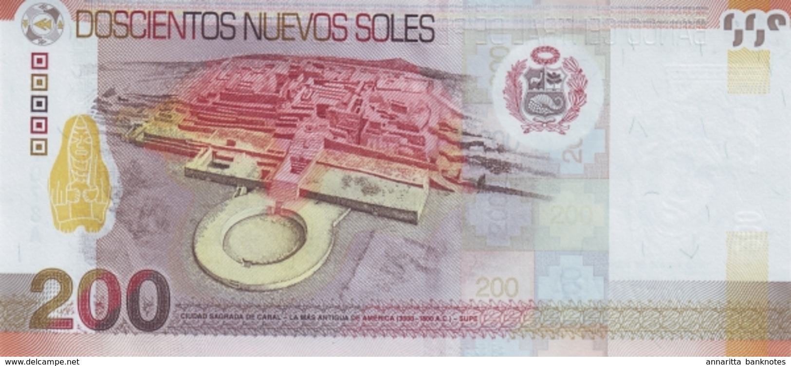 * PERU 200 NUEVOS SOLES 2009 P-186 UNC [PE186] - Perú