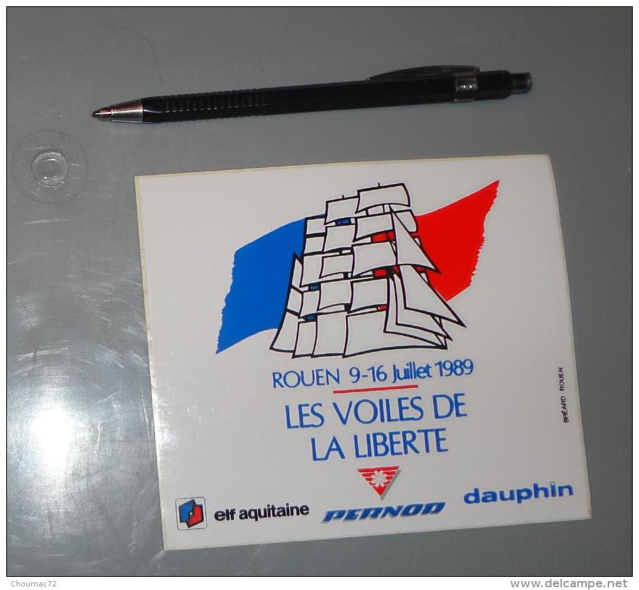 Autocollant 086, Sport Voile Rouen 1989, Les Voiles De La Liberté - Stickers