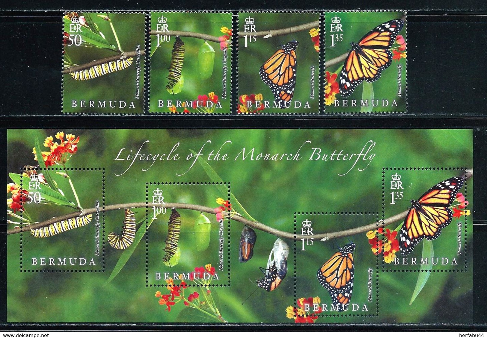 Bermuda   "Butterflies"   New Issue   October- 20-2016   Set & Souvenir Sheet  MNH - Bermuda